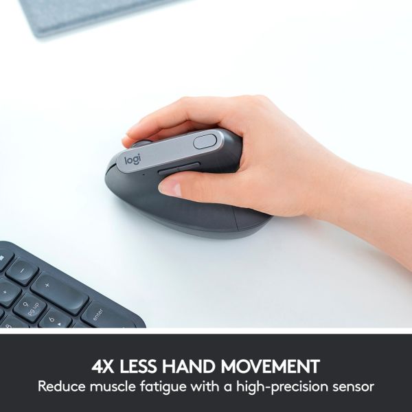 Logitech MX Vertical schwarz-silber