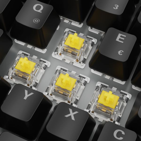 Sharkoon SKILLER SGK50 S3 schwarz, DE-Layout Gateron Yellow