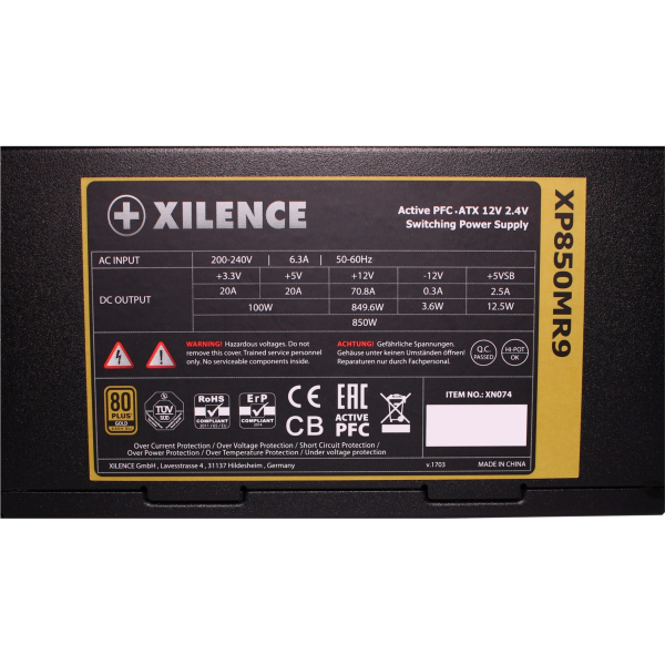 850W Xilence Performance X ATX 2.4 80+ GOLD semi-Modular