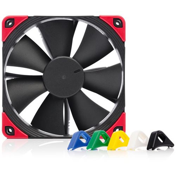 Noctua NF-F12 PWM 120x120x25mm 1500 U/min 22.4 dB(A) schwarz/rot