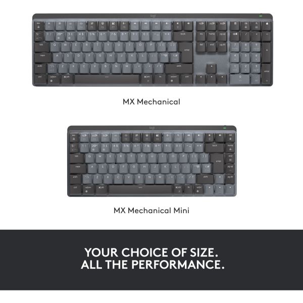 Logitech MX Mechanical hellgrau-dunkelgrau, DE-Layout taktile Schalter Logi Bolt